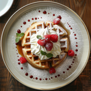 Waffle with Vanilla I-cream