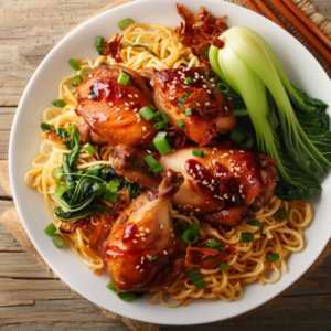 BBQ Chicken with Dry Noodle